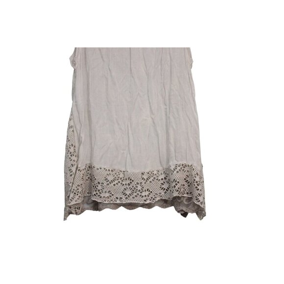 Ali Miles Tunic Blouse Size Small Ivory Floral Sheer Lace Beach Boho Lagenlook - Picture 10 of 10